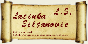 Latinka Siljanović vizit kartica